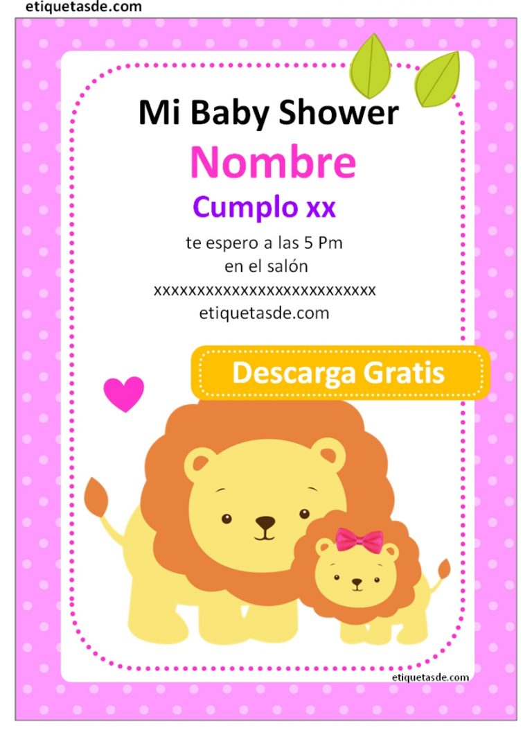 etiquetas para baby shower niña