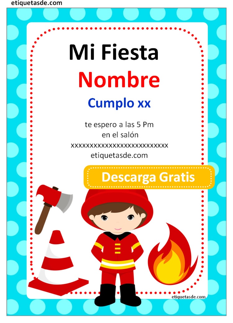 Kit de Bomberos para Imprimir Gratis