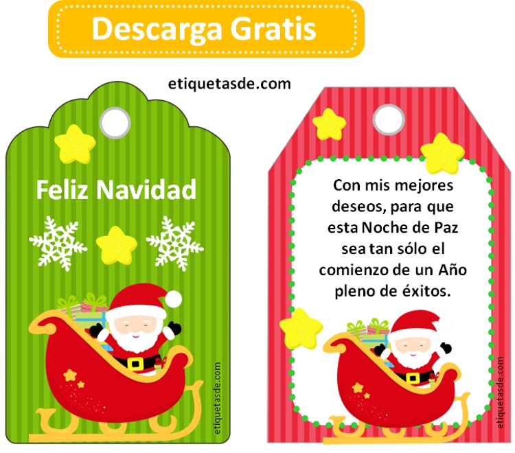 etiquetas navideñas para imprimir gratis